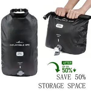 Large Capacity Manual Vacuum Compression Travel Organizer Bag, Multi-Purpose Air Cushion Inflatable Bag for Travel, Camping & Home Storage, Travel Compression Bags