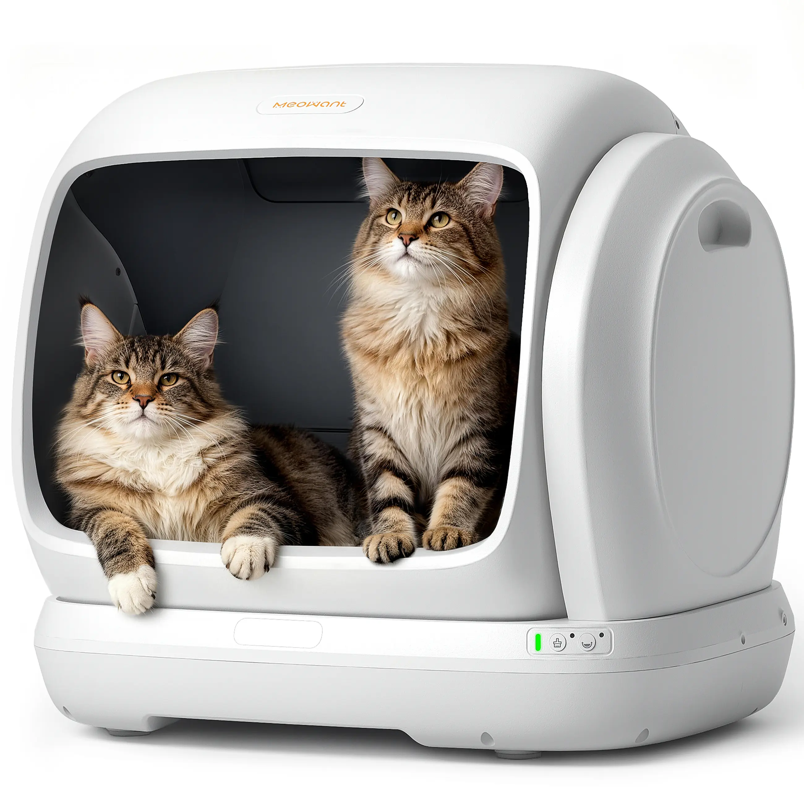 Meowant SC09 Smart Automatic Large Self-Cleaning Cat Litter Box, 106L Extra-Large Space, APP Control, Odor Removal, Anti-Pinch Design, Easy Installation, Low Entry Height, Silicone Pads, for Multiple Cats, Smart Litter Box, Automatic Litter Box