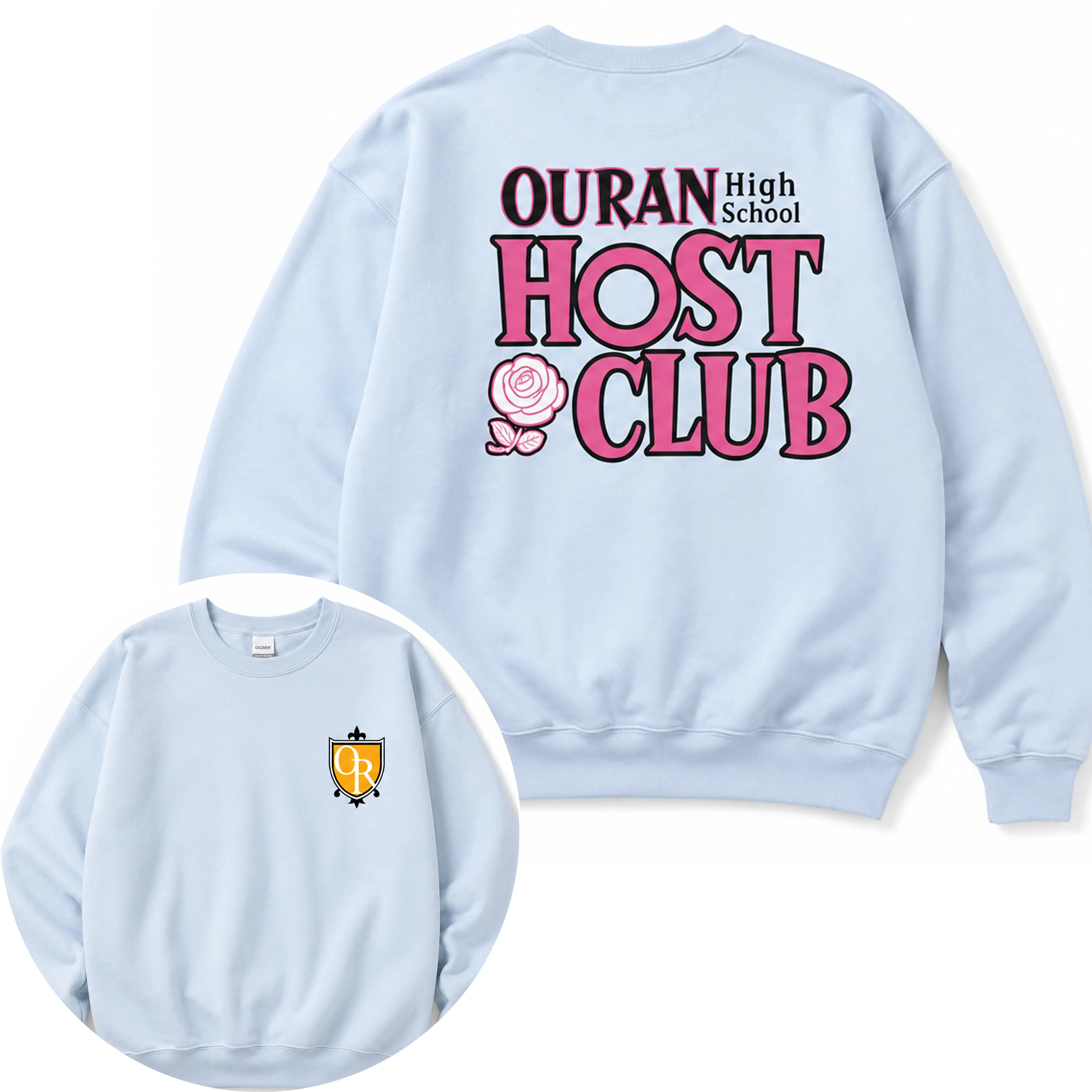 Ouran High School Host Club Academy Sweatshirt, Fabric, Casual
