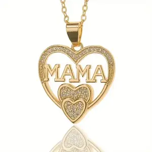 The perfect gift for the world’s best MAMA  This sparkling heart necklace says “I love you” without words. Make her feel special this Mother’s Day or any day! ‍ #MamaNecklace #GiftForMom #MothersDayGift #JewelryForHer #LoveYouMom #Sparkle