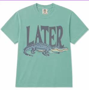 Comfort Color Later Gator T- Shirt, Vintage 90s Style Shirt,4th Of July shirt, Funny Graphic Alligator Tee, Gift For Him Or Her, Funny Mama Shirt, Mother Day Gift Top Womenswear Fitted Summer Tshirt