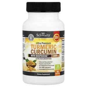BioSchwartz Ultra Premium Turmeric Curcumin With BioPerine®, 45 Veggie Caps