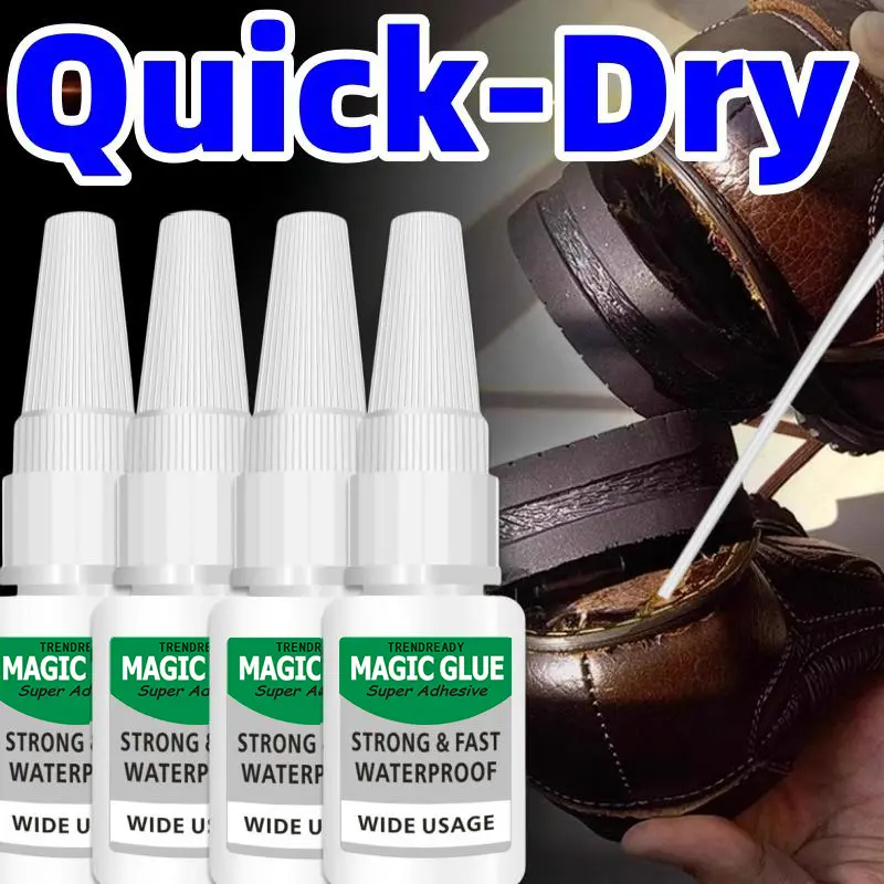 4PCS All-Purpose Super Glue Gel, Strong Adhesive for DIY & Repair, Fast Drying Cyanoacrylate Glue for Shoes, Porcelain, Ceramic, Wood, Plastic, Leather, Glass, Metal, Long-Lasting Bond