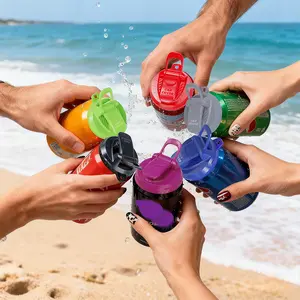 6 Pcs Anti-Spill Drink Can Lids, Standard Size for Soda Beer Energy Cans, Reusable with Handle, Sealed Easy Removal, Multiple Colors, Drinkware Lid