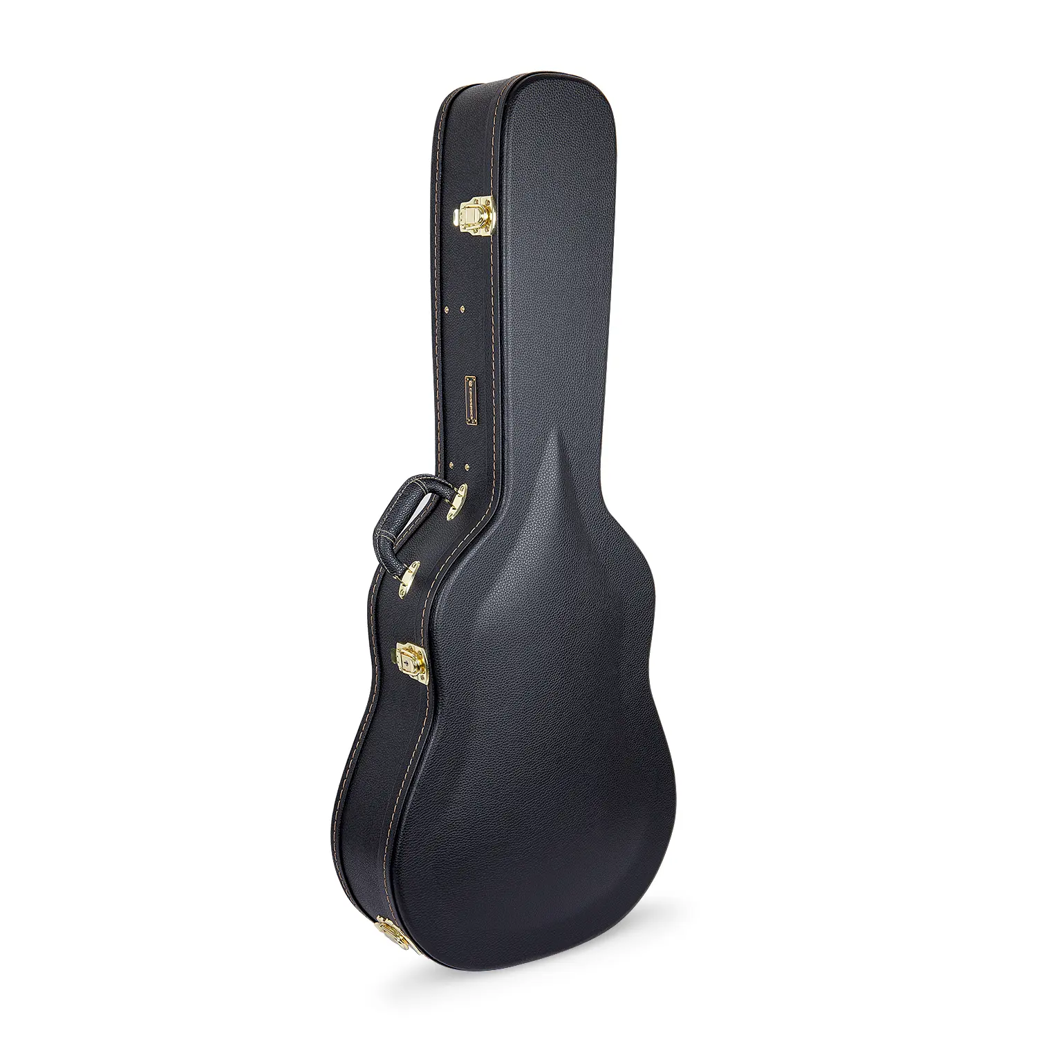 Crossrock Dreadnought Guitar Case for Martin D28, compatible to Taylor Grand Auditorium-Hard-Shell Wooden Case-Black
