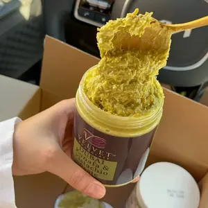 VELVET - Kanafa & Pistachio Paste 10oz Jar - Natural 100% Pistachios, Creamy Smooth Flavor, Perfect for Dipping, Drizzling, & More - Dessert Snack Chocolate Middle East Premium Spread On Toast