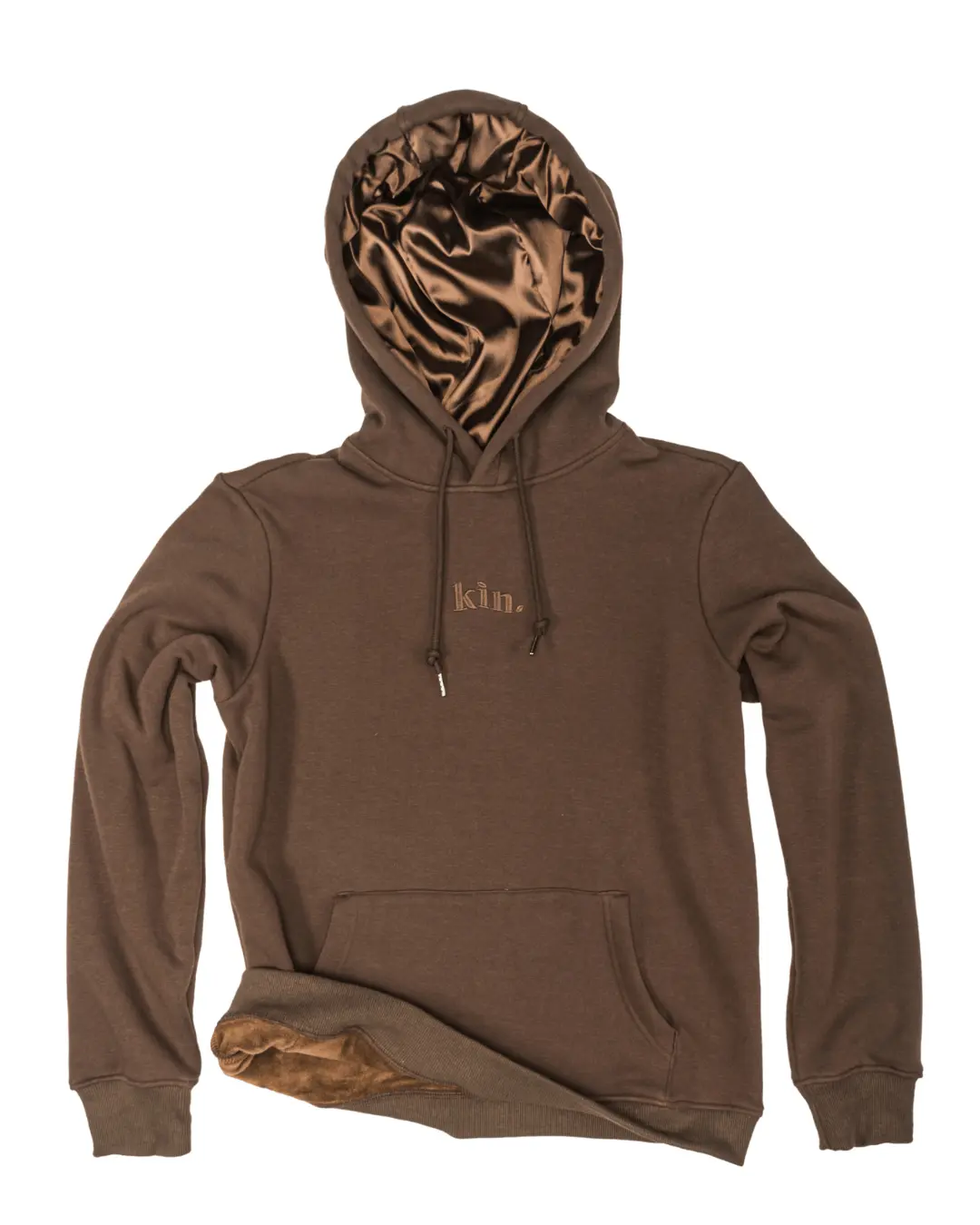 Chocolate Thick Satin Lined Hoodie