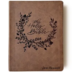 Personalized KJV Wide Margin Bible - Holy Bible with Wreath - Add a Name for FREE - CUSTOM