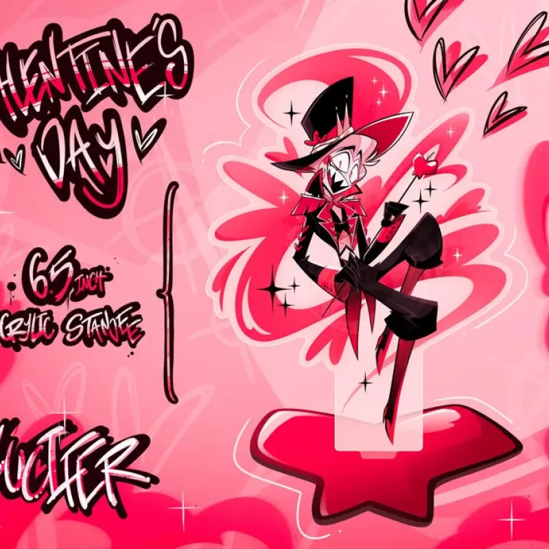 IN STOCK | Hazbin Hotel Valentines Day Lucifer | Acrylic standee | 6 inches