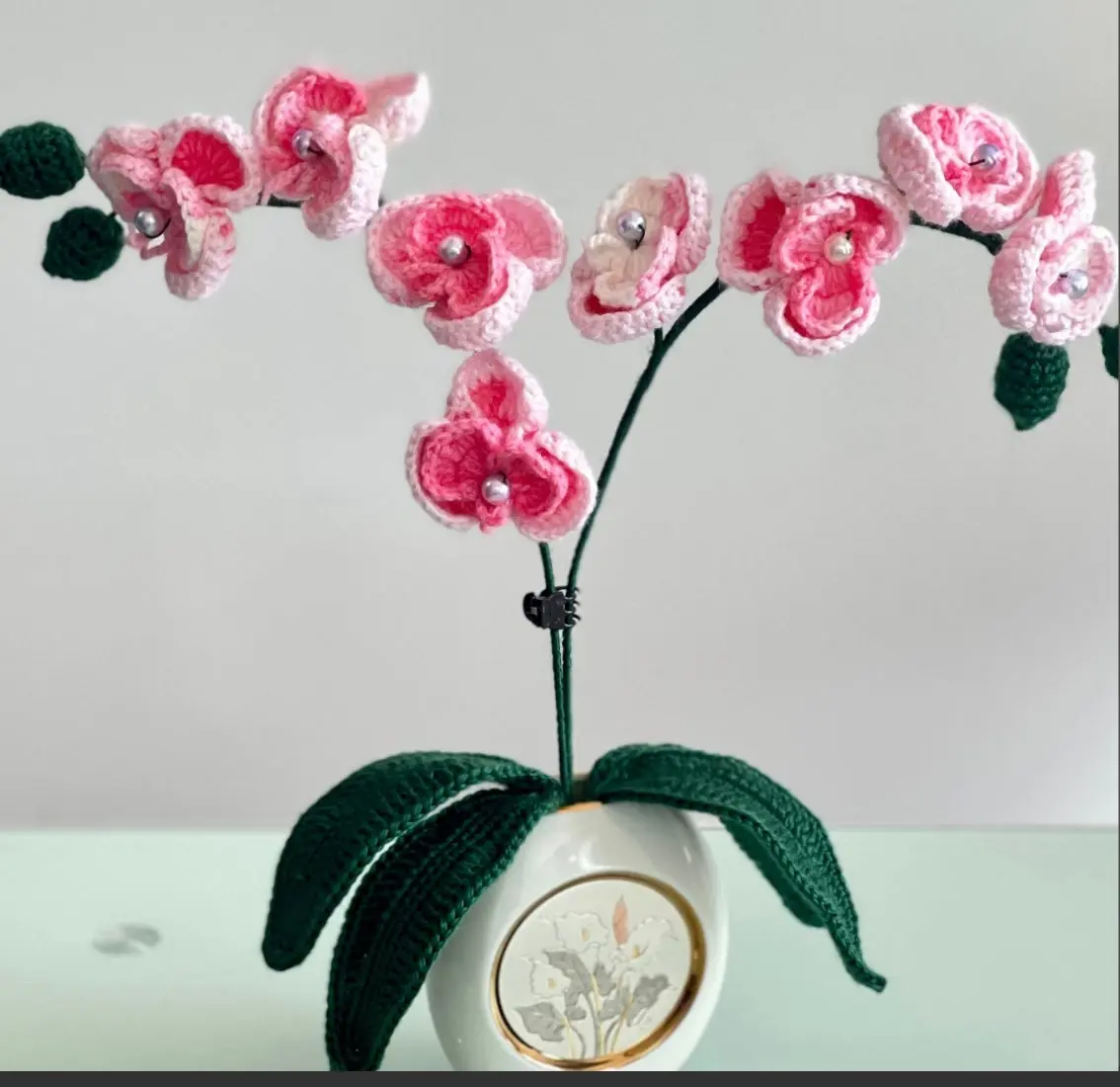 Handmade Crochet Orchid Bouquet - Everlasting Floral Gift for Her