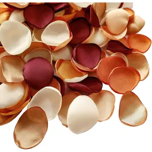 300pcs Terracotta Rose Petals Satin Flower Petals for Wedding Flower Girl Basket Table Centerpieces Aisle Runner Party Confetti Bridal Shower Dinner Wedding Decoration