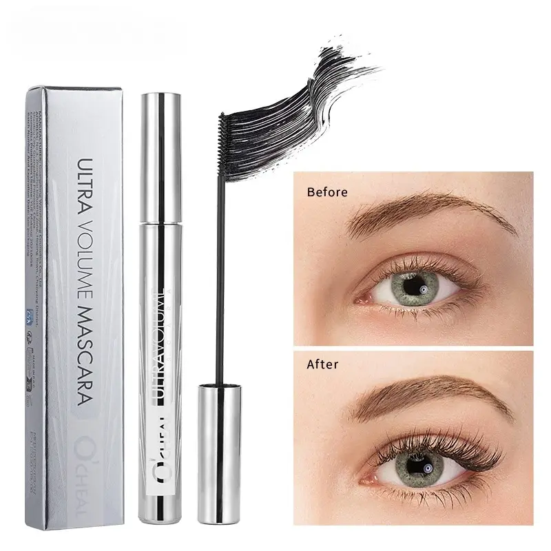 Thick and Slender Fluffy Lashes Volumizing Beauty Mascara Long-lasting Non-smudging Waterproof Curling Setting Small Fine Brush Head Mascara Smudge Proof Waterproof