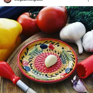 Orange Pier Garlic Grater Set.