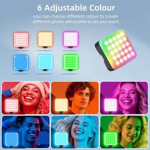 Professional-grade 88g RGB selfie light, designed for creators: LED fill light (CRI 95+), universal clip-on video light, equipped with a 800mAh battery, supports full-color effects for iPhone, Android, and tablets.