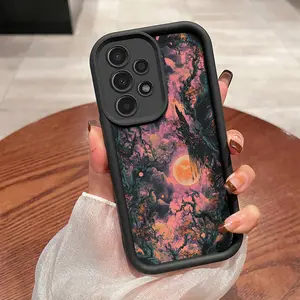 A magic forest sun pattern phone case, TPU shockproof full protection case, suitable for Samsung S21/22/23/24/25/NOTE20 PLUS ULTRA FE A13/14/15/16/17/33/34/35/36/52/53/54, is an ideal gift for friends and family, T457