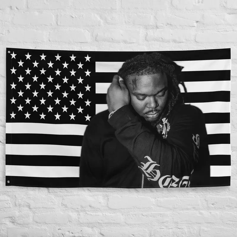 LUCKI Rapper Deadboylife Limited Edition American Flag-Themed Synthetic Graphic Wall Tapestry, 40in*60in Home Decor, Indoor Decoration Hanging Wall Art Home Textile Room Supplies, Home Supplies
