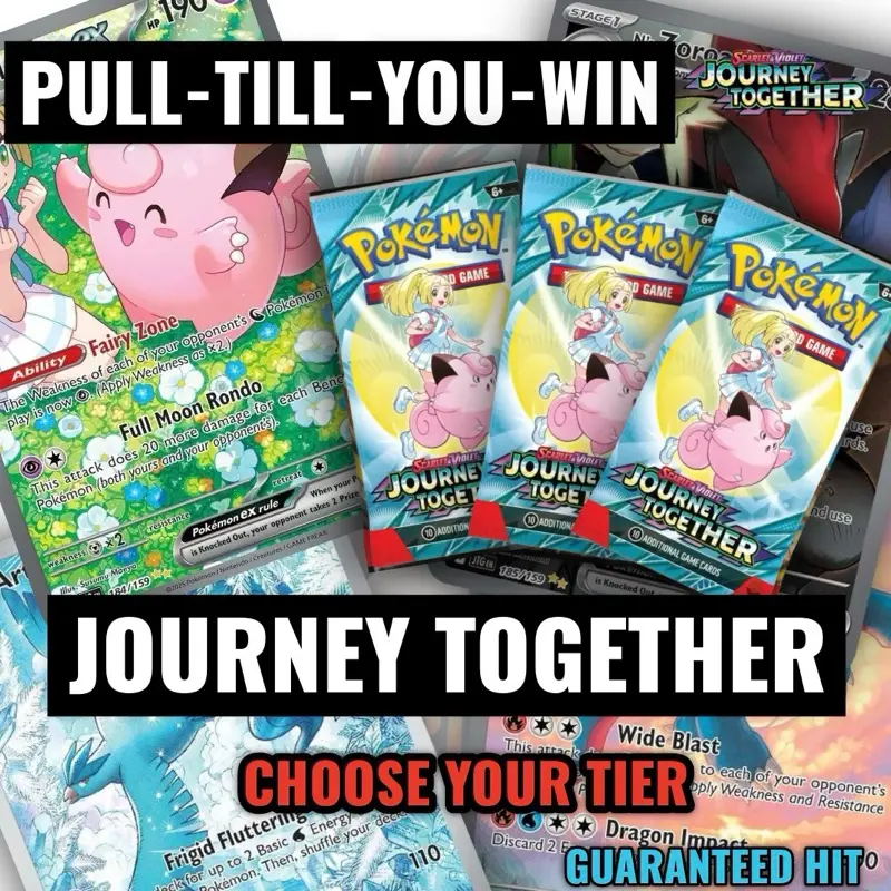 PULL-TILL-YOU-WIN- POKEMON JOURNEY TOGETHER Booster Packs *LIVE RIP*