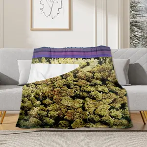 Dank Weed Theme Flannel Throw Blanket–Soft&Warm Plush Throw for Sofa,Bed,Office,Camping–Cozy Blanket for Kids,Fans&Adults–Home Décor,Travel,Birthday,Christmas New Year Gift soft warm cozy throw blanket