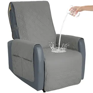 Recliner Chair Cover with Pockets Waterproof and Non-slip