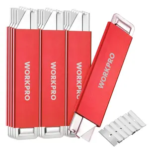 #SpringGlowUp WORKPRO 12-Pack Box Cutter Retractable - Utility Knife with Single Edge Razor Blade - Razor Knife Box Opener Cardboard Cutter with Metal Sheathes- Extra 12-Pack Razor Blades for Replacement