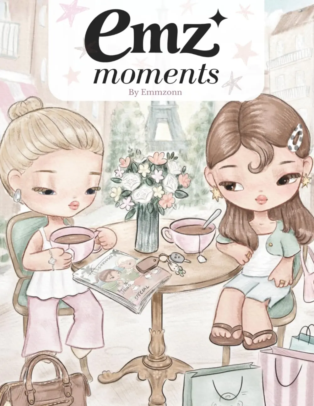 Emz Moments Girls' English Coloring Book - Emmzonn, Fashion, Girlhood, Self-Care, Detailed Pages, Paperback, Perfect Gift for Sisters & Daughters, 2026-03-15 Style, Friends