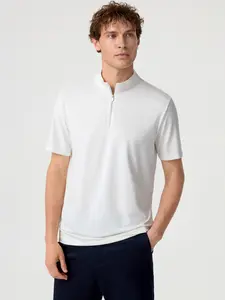 Fioboc Men‘s Modal Air Half-Zip Short Sleeve Tee