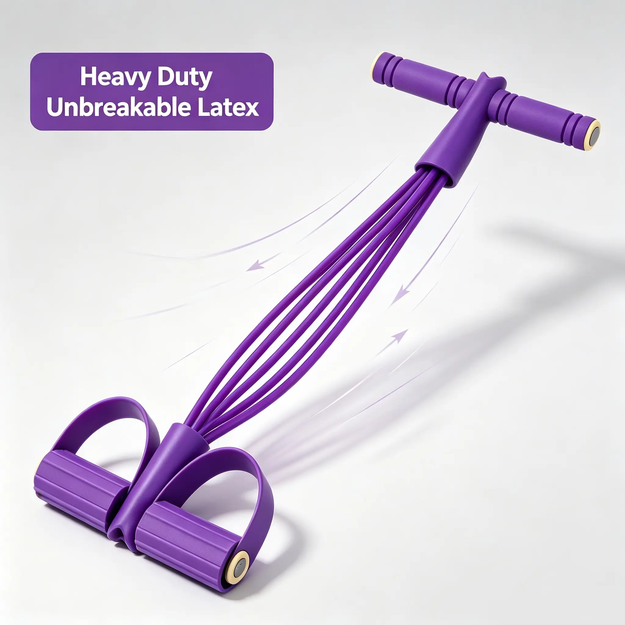 Purple Pedal Resistance Band - Flexible, Durable, Multi-Functional Resistance Band Workout Gear, At Home Gym Equipment for Pull Up Assistance, Strength Training & Physical Therapy, Portable Full Body Fitness Tool