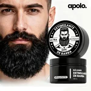Apolo Beard Growth Solution with Minoxidil - Men’s Dense Formula, Powerful Follicle Revitalizer for Severe Alopecia & Patchy Beards, Beard Thickening & Full Growth Enhancement