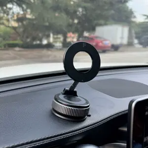 Strong Suction Cup & Magnetic Car Phone Mount - Universal Dashboard/Windshield Holder for Safe Driving Navigation 360 Rotating