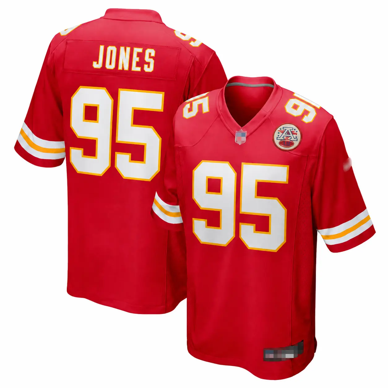 Men's KC Pro Football Fan Apparel - JONES #95 & Any Name Custom Game Day Jersey - US Stock