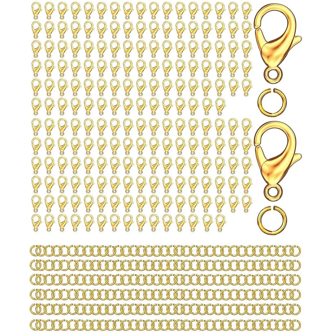 700 count Lobster Claw Clasps and Open Jump Rings Set,Lobster Clasps for  Making Bracelet Clasp and Closures for DIY Necklace  Anklet