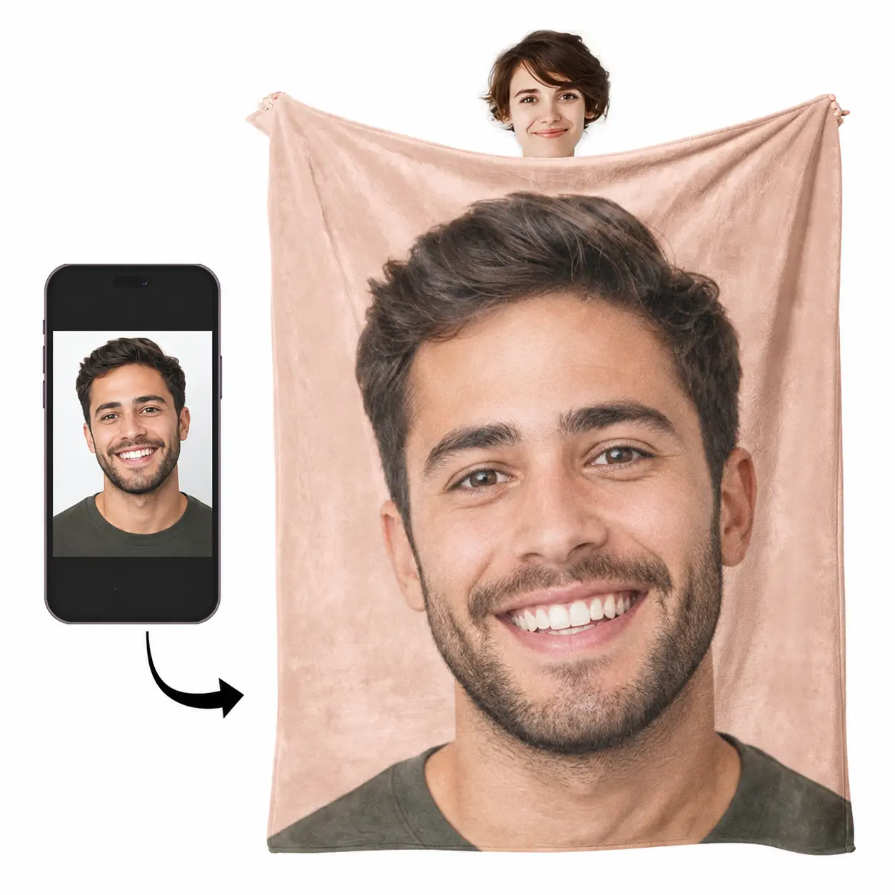 "Shop Chat" Customize Personalized Blanket Couple Photos Funny Pictures Friends Memes All Welcome Blanket Soft Flannel Perfect Wedding Favor Gift Birthday Present— Truly Thoughtful Gift.