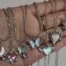 Elegant Cute Necklace Set, Unique Designs, Butterfly/Heart/Wings/Moon Clavicle Chain, Bohemian Vibes Jewelry for Women, Versatile Wear, Party Gift, Holiday Present, Jewelry Gifts, Trendy Charm Necklaces, Alloy Pendant Necklace, Dangling Charms Necklace