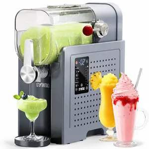 [SYINTAO] 6-in-1 Portable Slushie Maker (Ice-Free Mixing) with One-Touch Cleaning Technology
