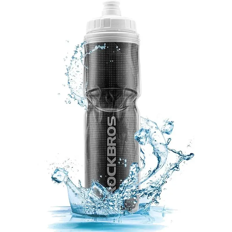 ROCKBROS Bicycle Sports Drinking Bottle, 22oz Insulated PP5 Material, Cold-Retaining Accessory for Cycling, Water Bottle