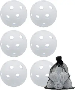 Plastic Practice Baseballs 9 inch with Mesh Bag [Anti-Crack] Soft  Baseball Balls Hitting Batting Indoor Outdoor Lightweight Hollow for Team Drills Coaching