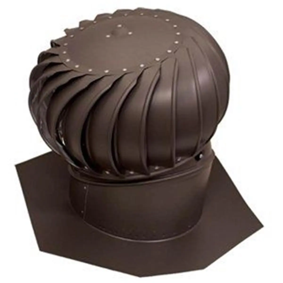 212 MAIN 259023 12 in. Brown Internally Braced Aluminum Body Turbine Heavy Duty Fan, Ideal for Home Attic Ventilation