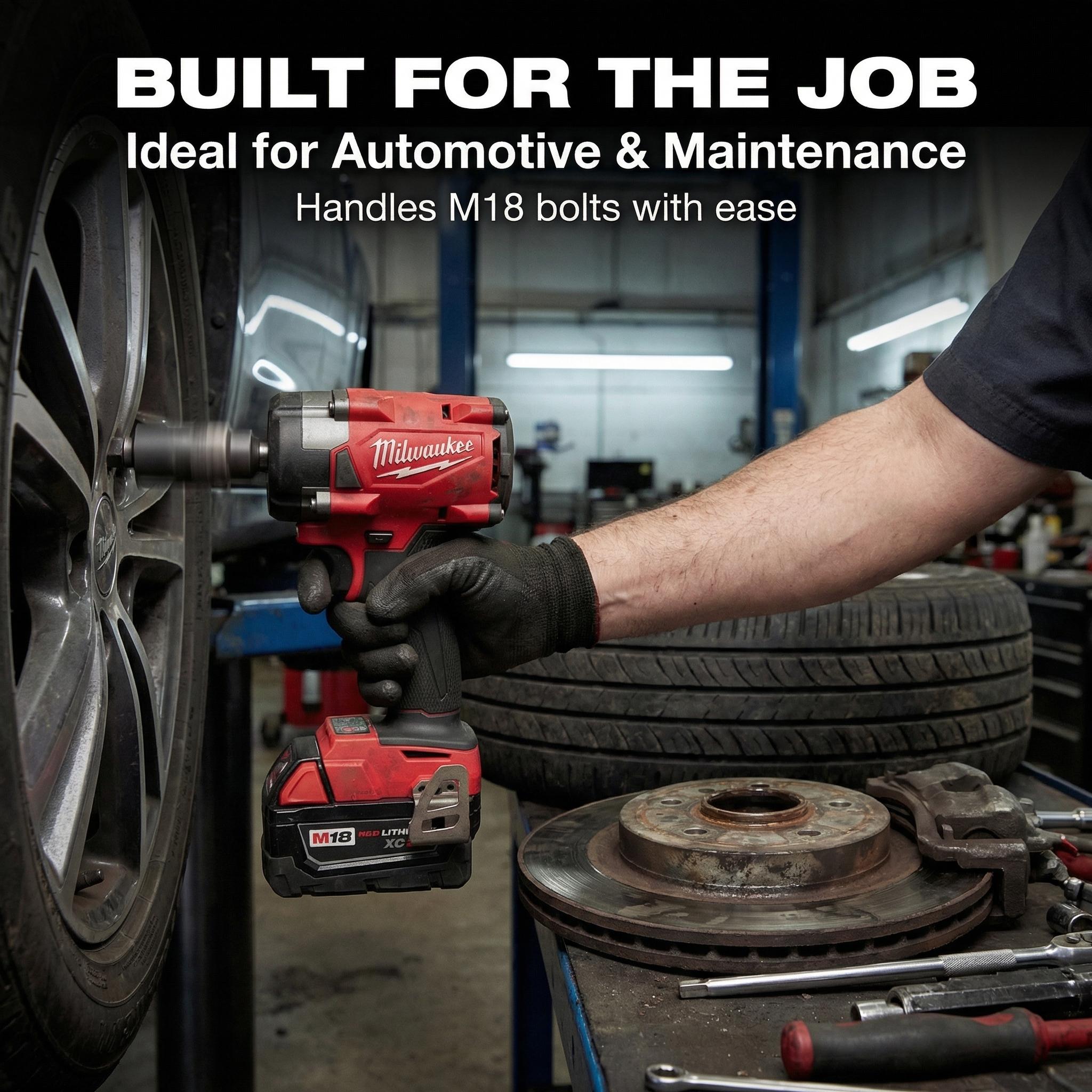 Milwaukee M18 FIW212 1/2 Inch Impact Wrench With Battery Charger Automotive Tools For Mechanics Adjustable Speed High Torque