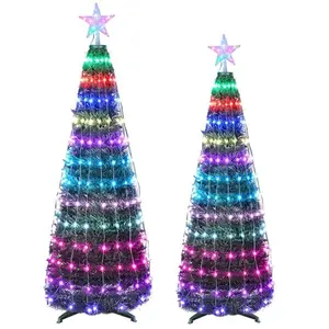 Collapsible Christmas Tree, 5.9FT with 234Pcs LED Lights, Remote & App Control, IP65 Waterproof, Multi-Color Modes, Timer Setting for Festive Decoration