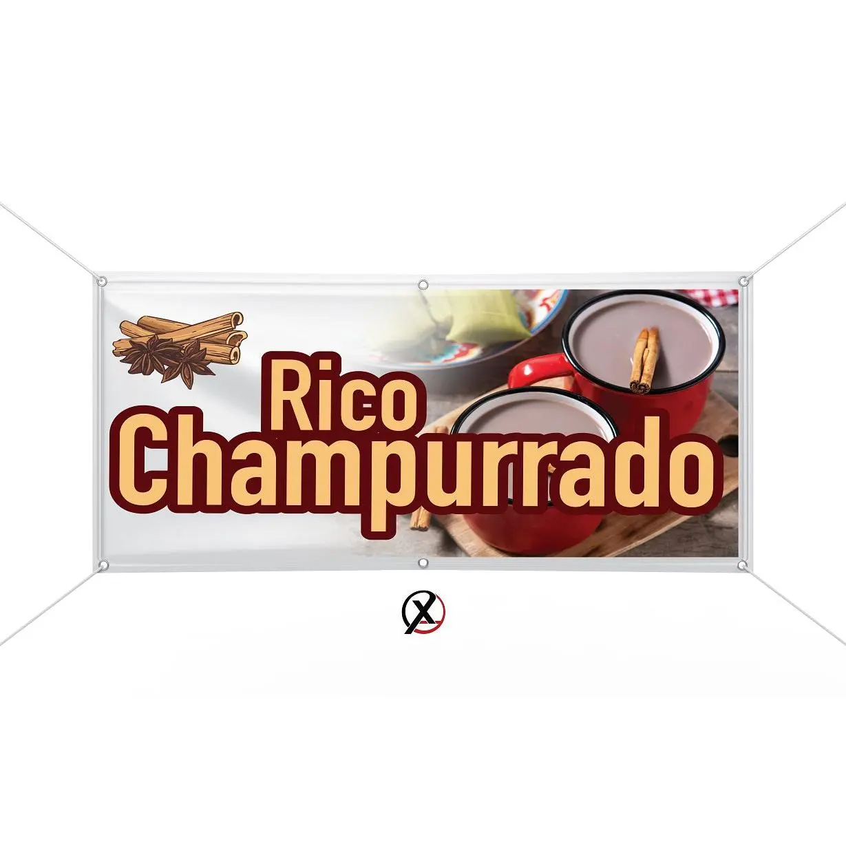 Rico Champurrado Vinyl Banner advertising Sign Full color any size Indoor Outdoor Advertising Vinyl Sign With Metal Grommets Atole