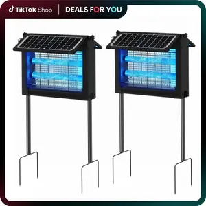 Zero Queen Rechargeable Solar Mosquito Zapper Indoor & Outdoor, 4500V High Powered Electric Bug Zapper, IP67 Waterproof Fly Zapper