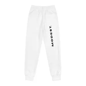 Modest Youth Joggers — Minimal Vertical Logo Sweatpants