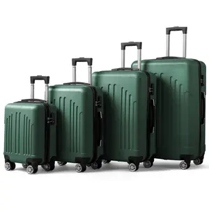 5-Piece PP ABS Travel Luggage in 5 Sizes, Equipped with TSA Lock and Top & Side Handles. Sturdy and portable for trips, overseas travel, student and business use.12/16/20/24/28 Inch