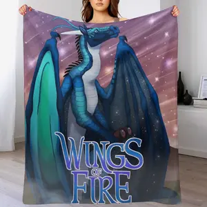 Anime Wings of Fire Flannel Blanket for Adults - Ultra Soft, Lightweight & Machine Washable | Cozy All-Season Couch Throw, Bedroom Decor, Gift for Anime Fans