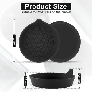 Car Cup Holder Coaster, Silicone Cup Holder Insert, Universal Non-Slip Cup Holders, Car Accessories Interior for Women and Man Interior Sets 4 Pack..