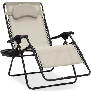 Best Choice Products Oversized Zero Gravity Chair, Folding Outdoor Patio Recliner w/ Cup Holder