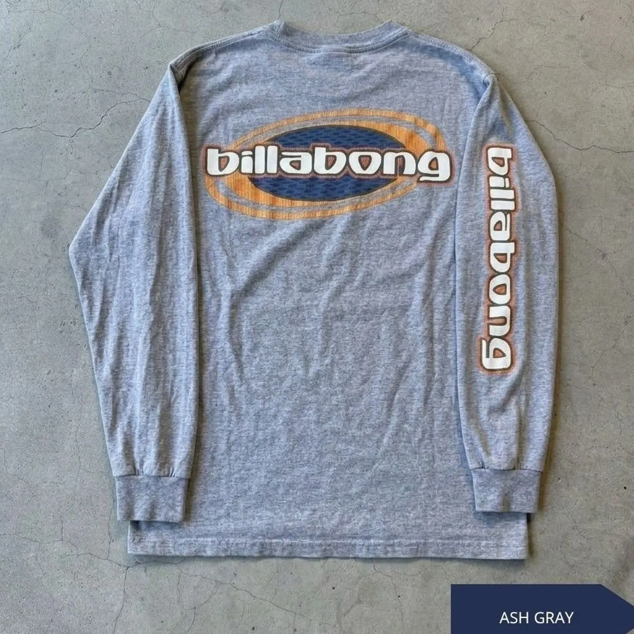 Billabong Vintage Olive Long Sleeve Surf Shirt Y2K Skater Graphic Tee Unisex 3