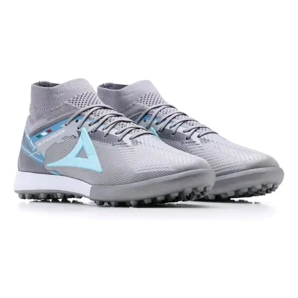 PIRMA MULTITACO SKIN GAMER GLITCHFORCE PRO TURF 3063 - Gray with Blue Accents, Low Top, Lace-Up, Ideal for Sports