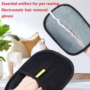 Pet Hair Removal Gloves, Non-Slip Grip, Enhanced Hold Design, Ideal for Cleaning Dogs & Cats Fur, Home Sofa Bed Clothes Travel Use