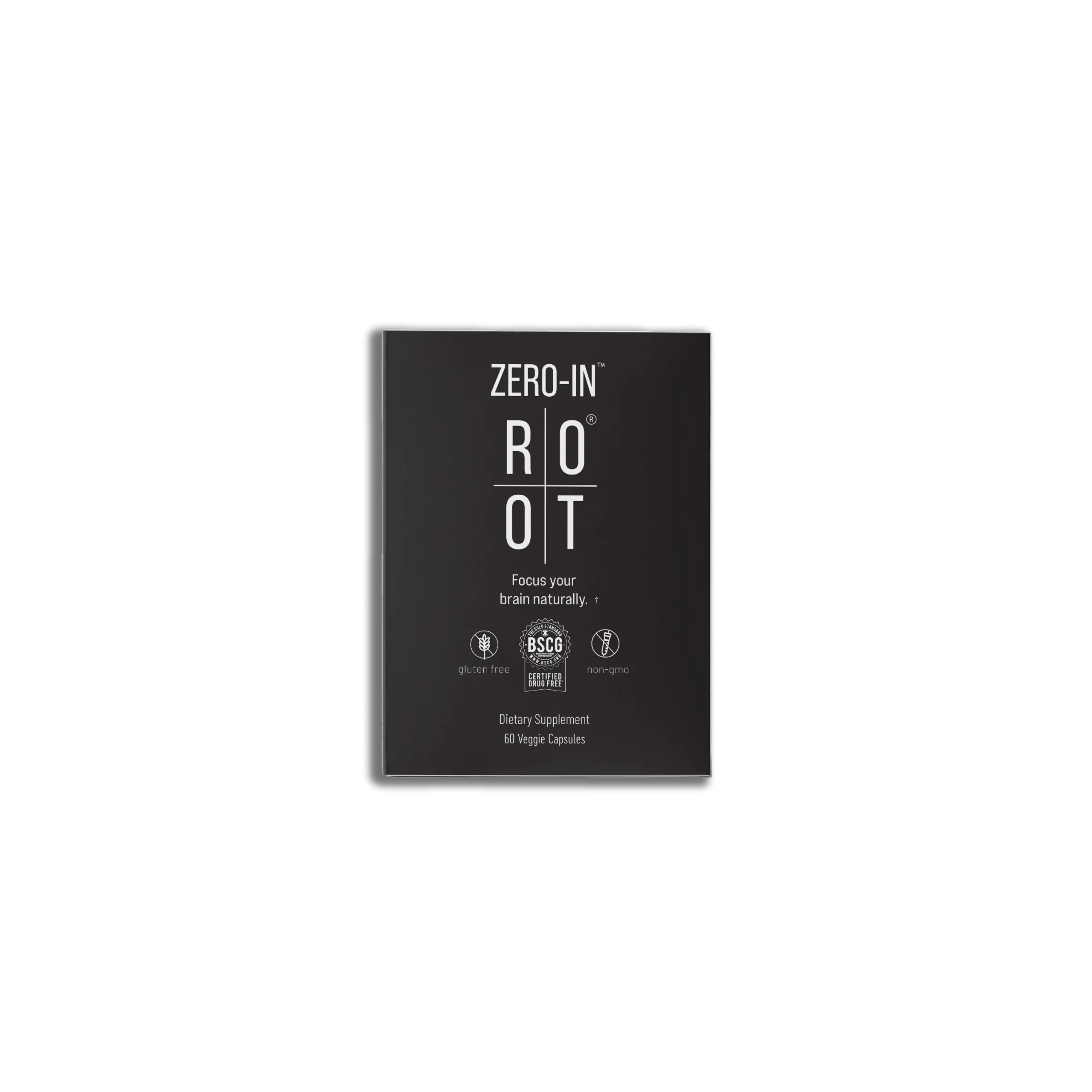 Zero-In by ROOT Wellness Supplement Vitamin for Focus Natural 60 Veggie Capsules with Turmeric Pine Bark Velvet Bean Seed & Vitamin D for Cognitive Function and Mental Acuity